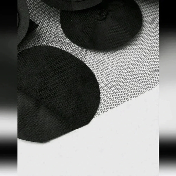 Women's Floral Embroidered Mesh Wide Leg Pants - Picture 4 of 6